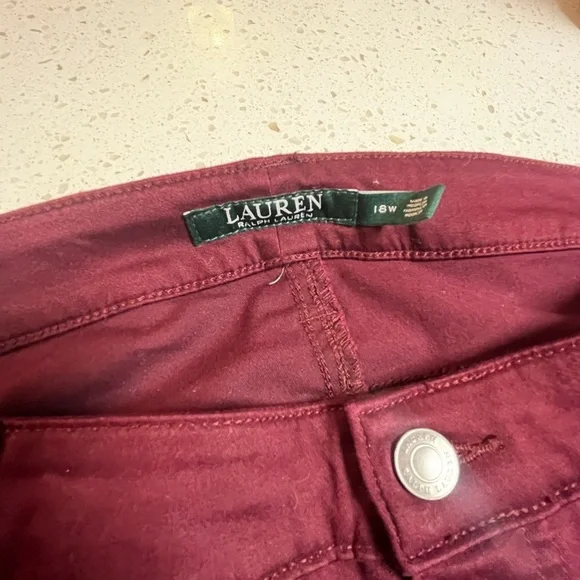 LRL Lauren Ralph Lauren Pinot Noir Wine Premiere Straight Leg Curvy Jean - Picture 2 of 9